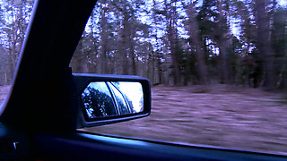 Blonde Bombshell Teases with Cock in Luxury Car