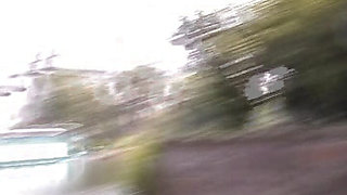 Big boobed brunette German slut fucked on the highway cross bridge
