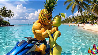Episode 4 - Cute Pineapple Girl and Sweet Avocado Man Sharing Gentle Tropical Moments AI Hentai