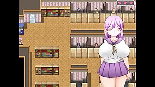 Investigator babe deals with sounds in the NET cafe