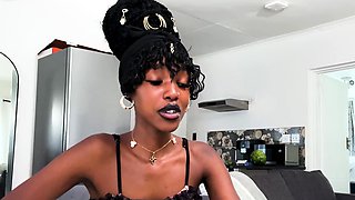 Amateur Ebony Teen Tight Pussy Stretched