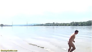 Mature Loves Stepson On Public Beach