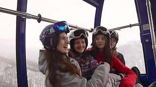 Hot babes Eva and Alice give Erica a wild threesome with intense fingering and blowjobs in HD