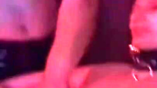 Mature Blonde Babe Devoured in Wild Club Gangbang Orgy