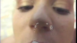 Young Blonde Summissive Slut with Small Tits Yasmine Gold Was Drilled by Her Dominant Boyfriend Near the Pool