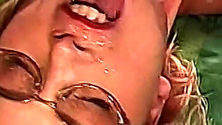 Ggg - Blonde with Big Tits Gets Covered in Cum by Multiple Guys with Huge Cocks