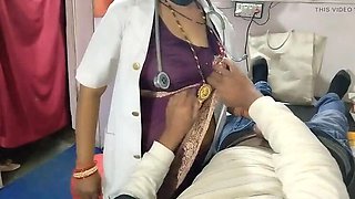 Indian Lady Doctor Hard Fuck - Big Natural Tits Nurse Blowjob & Doggy Style Sex