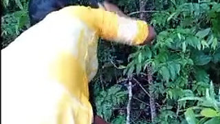 My wife fucking in forest