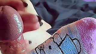 Sexy Teen Socks Footfetish Handjob Cumshot