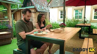 Daddy Fucks Son's GF Risky Outdoor Sex HD