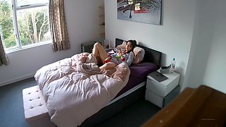 Sexy teen ebony solo toy masturbation