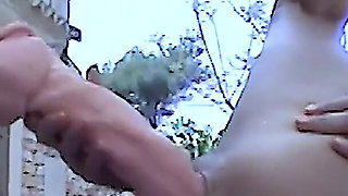 Amateur Fucks Her Vagina by the Pool