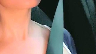Cute blonde with big boobs solo