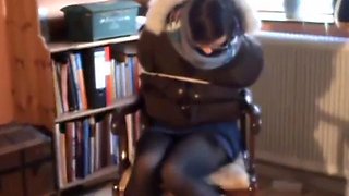 Chair Tied In Winter Jacket: Hardcore, Fetish  Bondage Porn