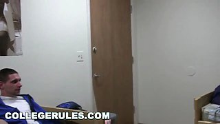 Young Teenage Students Get Wild In A Dorm Room Orgy