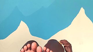 Ebony solo amateur masturbates and cant get enough