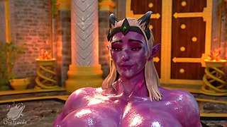Futa Demon Girl X-Girl Bukkake