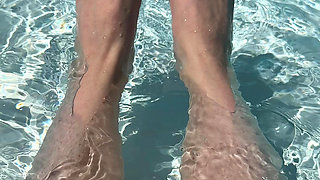 Solo Foot Play in Pool