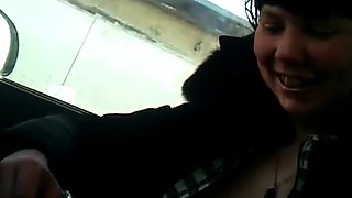 Russian Amateur with Nipple Piercings in POV Video