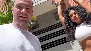 Big Tits Latina Squirter Has Multiple Squirting Orgasms on Big White Dick in Sexy Lingerie