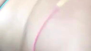 Fat white whore goes to black club in a bikini and gets fucked