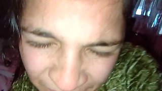 Stepdad Fucks My Mouth and Throat Before Cumming Inside Me - Amateur Blowjob