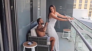Sexy Mature Cougar Mallory Enjoys a Balcony BBC