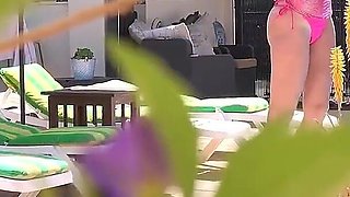 Auntjudys - Your Hot MILF Neighbor Lynna Nilsson Sucks Your Cock by the Pool (pov)