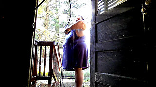 Showering in the water hose. pt 4 (Last part)