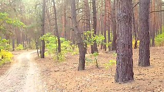 Kinky amateur fist fucked outdoors in a public par