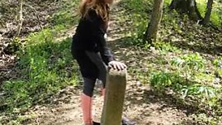 They fucked my hungry pussy while hiking!!!