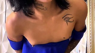 Solo ladyboy masturbation