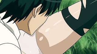 Threesome action with fascinating darling from Hentai Universe