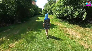 Teasing My Femdom Slave in the Woods