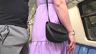 Watching how my wife is touched in public. She stroke strangers erection on crowded subway