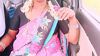 Indian Bhabi Car Sex Secretly Spends Time with Her Husband's Younger Stepbrother by Going on Long Drives