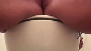 Hot in the Toilet with Orgasm