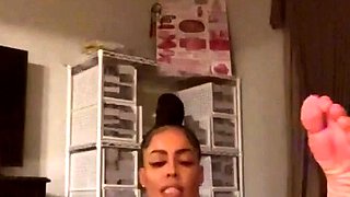 Cute curly brunette solo webcam masturbation