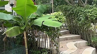 Outdoor Bikini Tease, Big Boobs Flashing