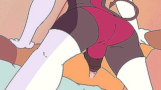 Car Toon And Hentai Anime - Fluffy Furry Girl Takes Hardcore Anal And Pussy Fucking Double Stuffed Creampie!