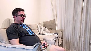 Bossy Babysitter Catches Foot Pervert Watching Foot Porn -