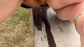 Pisslut Farmgirl Gets Fucked and Creamed After a Tough Piss