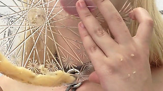 Piss 100% Only Anal,blonde Girl Gets Fucked Hard by a Huge Monster Cock and Gets Filled with Cream Spray, Fruits,milk