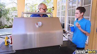 Bangbros - Monique Alexander eventually takes her daughter-in-law Adria Rae & Juan Loco in the bedroom for some cruel sex