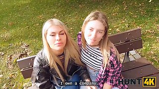 Zlata Shine fucks to get a job in front of GF and gets a hot bisexual fuck with Fanta and Stanley