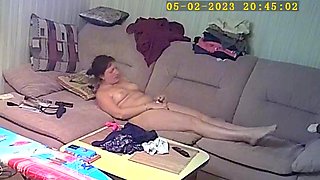 Naked milf caught on hidden cam