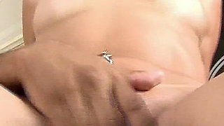 Horny Brunette Fingers Herself Wild in the Bathroom and Sucks BBC