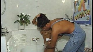Amateur Brunette Hardly Fucked From Behind in the Toilet