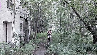 Fit babe goes hiking and gets fucked after taking a break