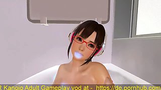 VR Kanojo 3D hentai gameplay bathroom scenes in POV style